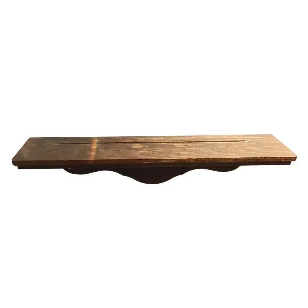 Vintage Small Wooden shelf w/ Plate Groove Can be Hung Either Way